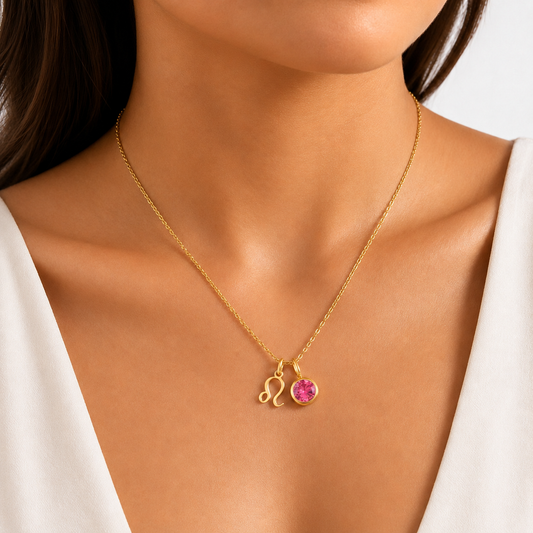 Collar Zodiacal con Cristal Personalizado
